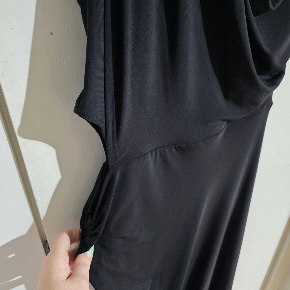 Gianni Bini Black One-Shoulder Ruched Maxi Dress - Picture 6 of 6